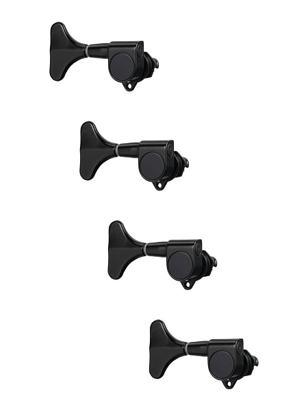 JB-150-4R-BK Колки для бас-гитары 4п, чёрные, Paxphil