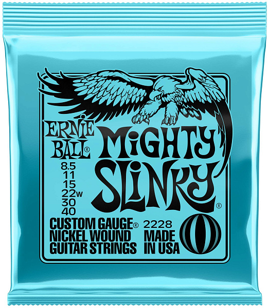 ERNIE BALL 2228 Nickel Wound Slinky Mighty 8.5-40 - Струны для электрогитары