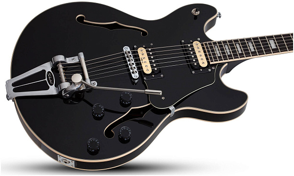 SCHECTER CORSAIR G. BLACK - полуакустическая электрогитара