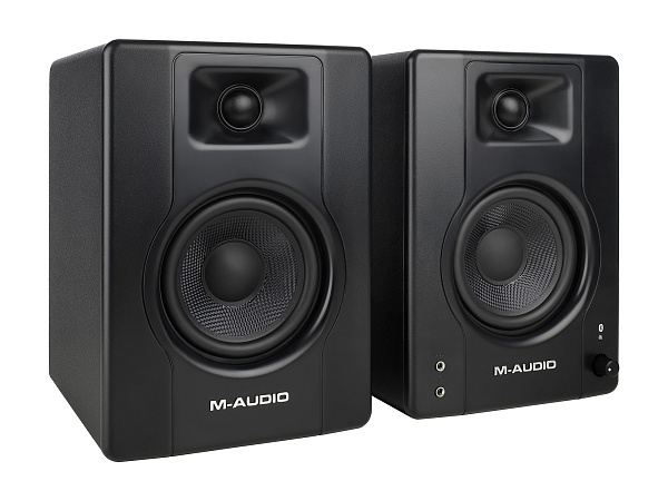 Акустическая система [BX4PAIRBTXEU] M-audio [BX4 BT (пара)] (активный+пассивный), 2-х полосные, 25 Вт, 69-22000 Гц, 4,5"+1", входы: 2x1/4"линейный вход, 2xRCA линейный вход, Bluetooth