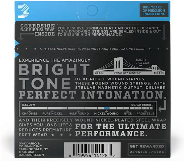 D'ADDARIO EXL115 - Струны для электрогитары