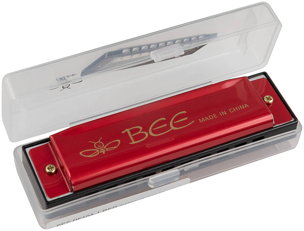 BEE DF10A-1 RED - Губная гармоника диатоническая
