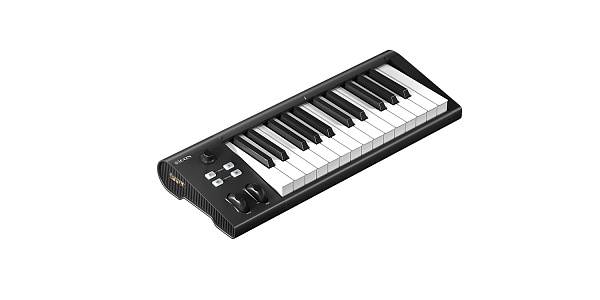 MIDI клавиатура [110105A2028] Icon [Artist 25] USB MIDI клавиатура, 25 полувзв. клавиш, колеса Pitch&Modulation, двухфунк. энкодер с 11-ти сегм. LED индикатором, 4 кнопки переключения октав и транспонирования, разъемы 2х1/4" TRS Jack, 2x USB-C