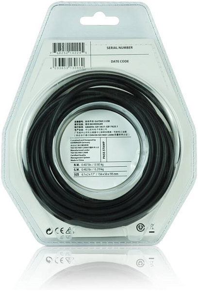 BEHRINGER GUITAR2USB - Инструментальный кабель