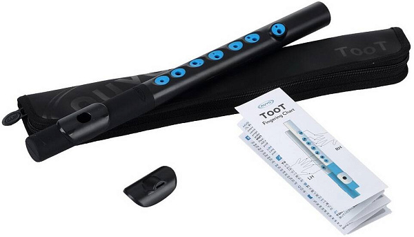 NUVO TooT (Black/Blue) блок-флейта TooT, материал - пластик, цвет - чёрный/голубой,...
