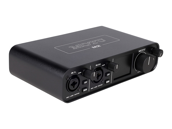 Аудиоинтерфейс USB [3120/3121] Motu [M2] АЦП/ЦАП: 24 бит/192 кГц, ЦАП ESS Sabre32 Ultra, 120 дБ, THD+N: -110 дБ, 2xCombo XLR/TRS микр./инстр. Входа / 2xRCA выхода, 2x1/4" TRS Jack выхода, 1/4" TRS Jack выход для наушников, MIDI вход/выход, USB-C