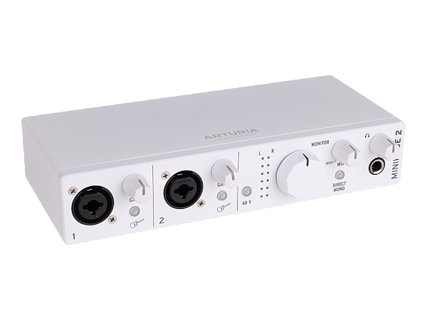 Аудиоинтерфейс USB [800212] Arturia [MiniFuse Recording Pack White] комплект: MiniFuse 2, микрофон CM1, поп фильтр, наушники EF1 и XLR кабель. Цвет - белый