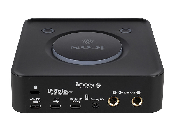 Аудиоинтерфейс USB [110313A2005] Icon [USolo Live] для стримов, АЦП/ЦАП: 24бит/192кГц, 20-20000 Гц, 108 дБ, S/N: -108 дБ, THD+N: -91 дБ, Combo XLR/TRS микр.вход / 2x1/4" TS лин. выхода, 1/4" TRS выход для наушников, USB-C