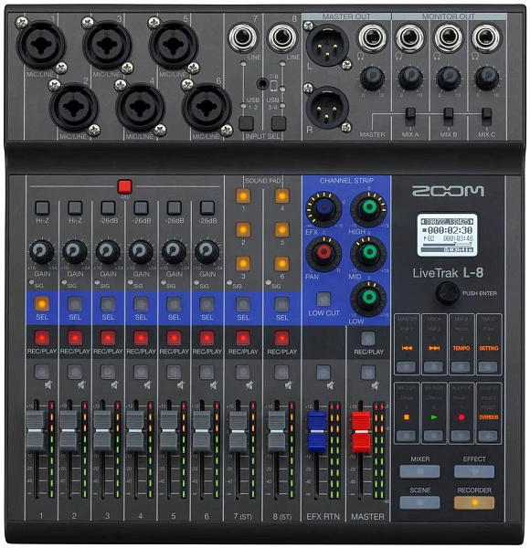 ZOOM L-8 LIVETRAK - Микшерный пульт