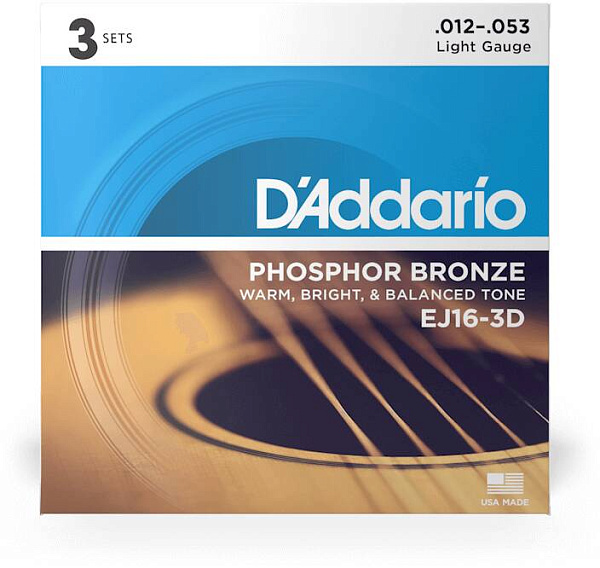 D'ADDARIO EJ16-3D - Струны для акустической гитары