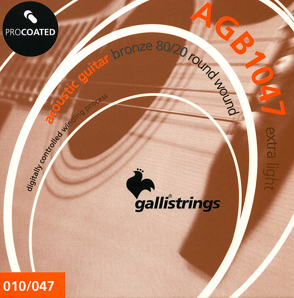 Комплект струн GALLI STRINGS [AGB1047] для акустической гитары