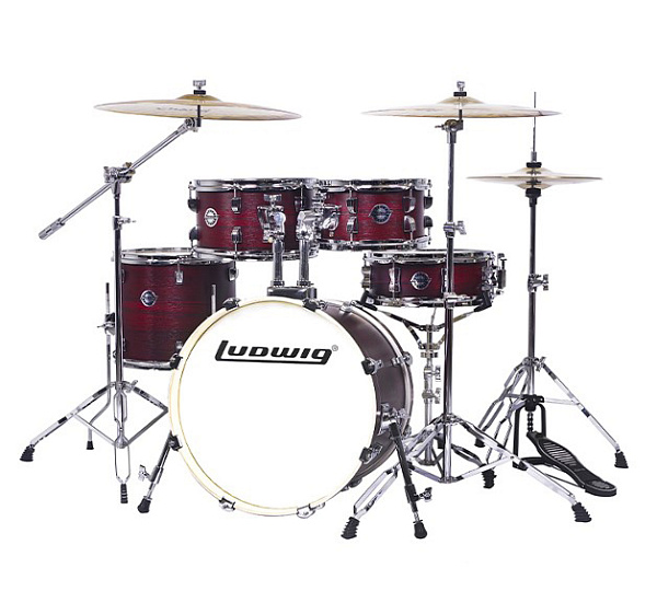 LC196-5 Accent Pro Барабанная установка, бордовая (2 коробки), Ludwig