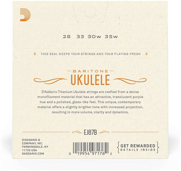 D'ADDARIO EJ87 B - Струны для укулеле баритон