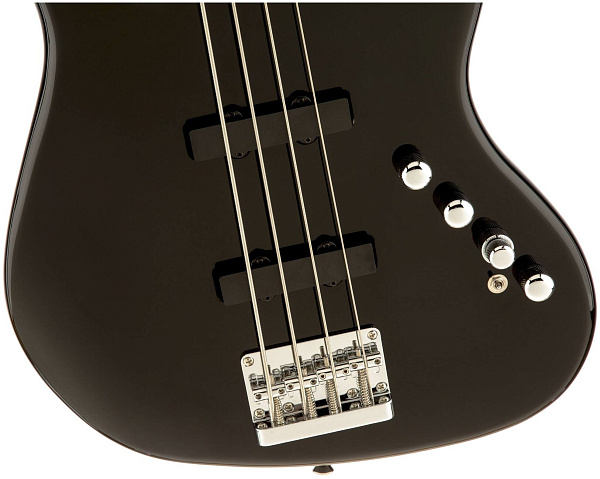 FENDER SQUIER DELUXE JAZZ BASS IV ACTIVE EBONOL FINGERBOARD BLACK - Бас-гитара