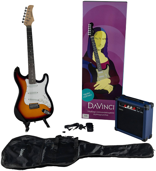 DAVINCI SET-100 SB - Электрогитара в наборе