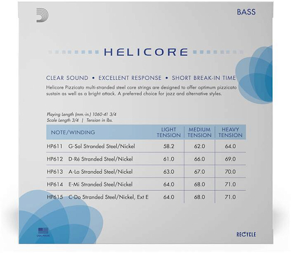 D'ADDARIO HP610 3/4M - Струны для контрабаса