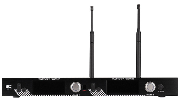Радиосистема [T-521UT] ITC , UHF двухканальная радиосистема с петличным и ручным микрофонами. LCD дисплей. True Diversity.  Одновременная работа до 6 каналов
