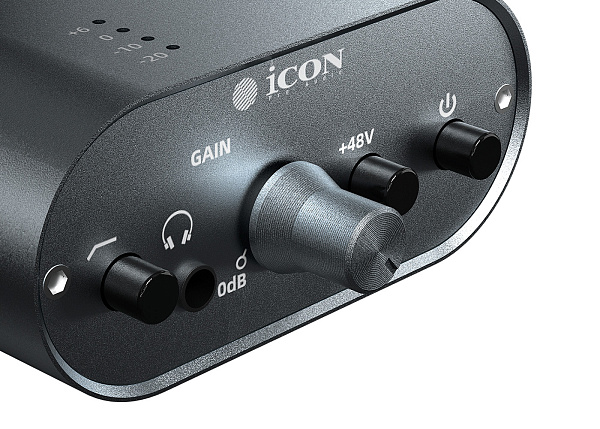 Микрофонный предусилитель Icon [MobilePre] АЧХ 20-20000 Гц, усиление 58,5 дБ, дин. диапазон 121 дБ, THD 0,013%, XLR-F микр.  вход, XLR-M лин. выход, 1/4" TRS вых. для наушников, 2х USB-C для питания, Li-Ion аккумулятор 3,7 В, 5000 мАч