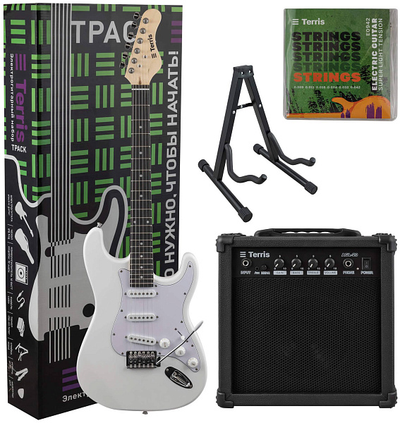 TERRIS TPACK-TST-040 WH - Электрогитара в наборе