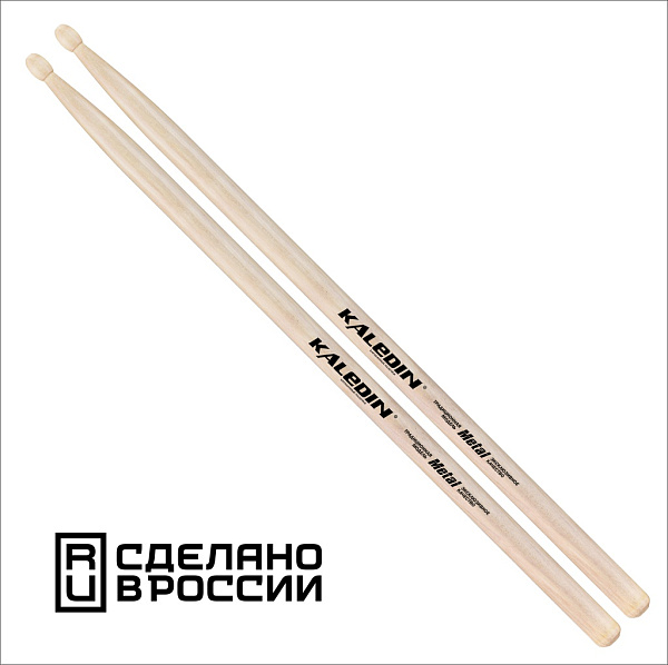 7KLHBML Metal Барабанные палочки, граб, деревянный наконечник, Kaledin Drumsticks