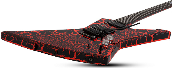 Электрогитара SCHECTER [BALSAC E-1 FR BORC] электрогитара 6-струнная, корпус: красное дерево, гриф: клен 3 куска, накладка: черное дерево, 24 лада, FloydRose, цвет: Black Orange Crackle (BORC)