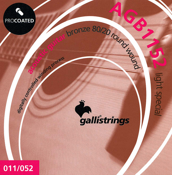 Комплект струн GALLI STRINGS [AGB1152] для акустической гитары