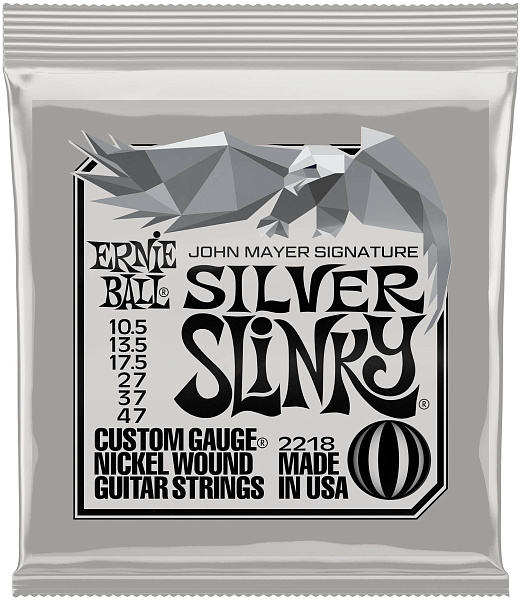 ERNIE BALL 2218 John Mayer Silver Slinky Nickel Wound 10.5-47 - Струны для электрогитары
