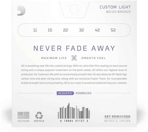 D'ADDARIO XSABR 1152 Custom Light Coated - Струны