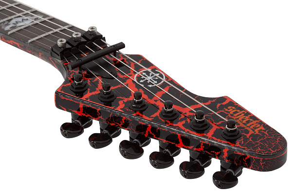 Электрогитара SCHECTER [BALSAC E-1 FR BORC] электрогитара 6-струнная, корпус: красное дерево, гриф: клен 3 куска, накладка: черное дерево, 24 лада, FloydRose, цвет: Black Orange Crackle (BORC)