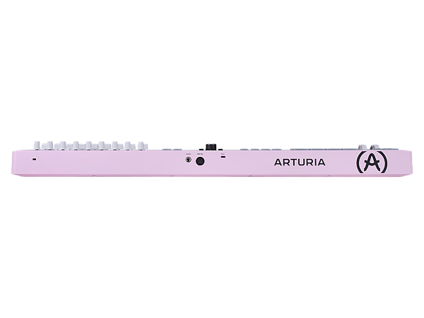 MIDI клавиатура [231525] Arturia [KeyLab Essential 49 mk3 Rose Quartz] 49 клавиш, LCD дисплей, 9 энкодеров, 8 пэдов, 9 фейдеров, 12 кнопок управления, колеса высоты тона и модуляции, 1/4" Jack вход для педали, MIDI выход, Type-C