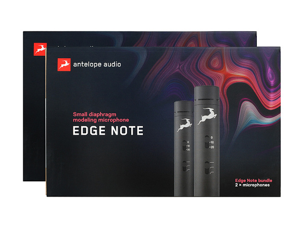Пара микрофонов Antelope Audio [Edge Note Bundle] конденсаторные, диафрагма: 16,1 мм, кардиоида, 20 Гц - 20 кГц, уровень звукового давления: 146 дБ, соотношение сигнал-шум: 69 дБ (А), чувствительность: -42 дБ, 8 мВ/Па (+/-3 дБ), требования к питанию: фан