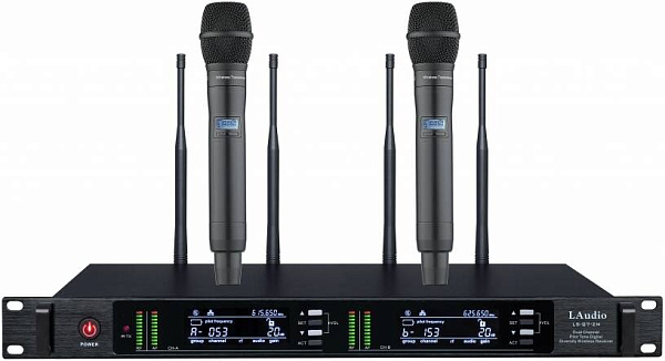 LAUDIO LS-Q7-2M Двухканальная вокальная радиосистема, 2 ручных передатчика,...