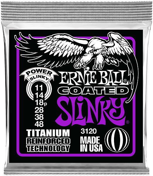 ERNIE BALL 3120 RPS Coated Titanium Slinky Power 11-48 - Струны для электрогитары