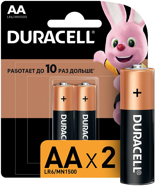 DURACELL LR6 BASIC CN уп 2 шт - Батарейка тип AA