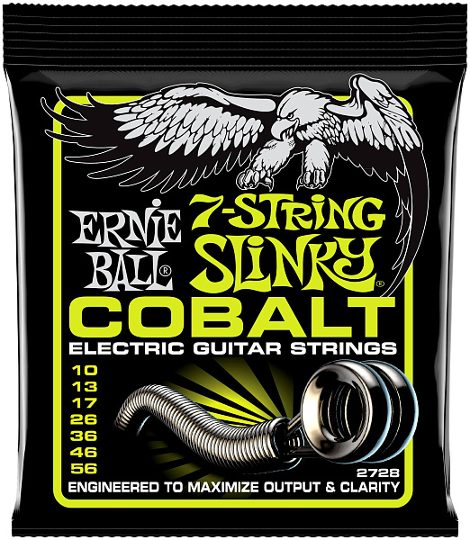 ERNIE BALL 2728 Cobalt Slinky Regular 10-56 - Струны для электрогитары 7-струнной