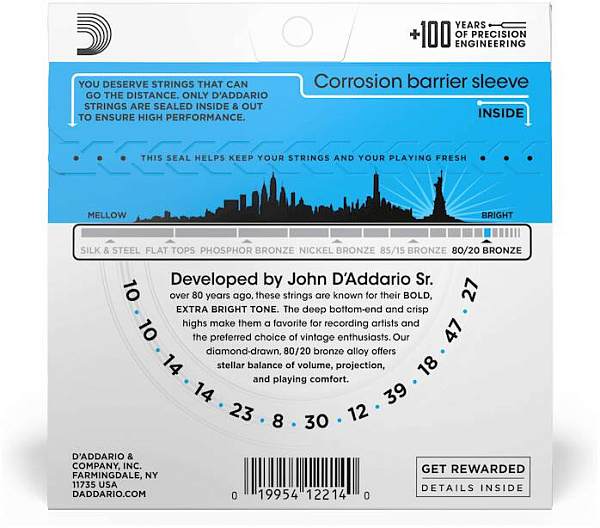 D'ADDARIO EJ36 - Струны для акустической 12-струнной гитары