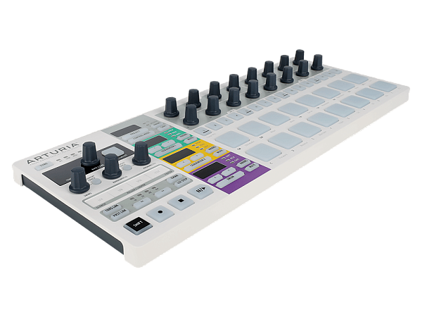 MIDI контроллер (Микшер-семплер (контроллер)) [430111] Arturia [BeatStep Pro] 2 независимых монофонических 64-шаговых мелодических секвенсора, 16-трековый секвенсор ударных, 16 проектов, в каждом 16х2 sequences, 16 drum sequences, CV/GATE выходы, 8 Drum