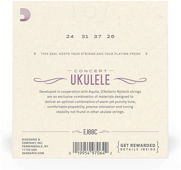 D'ADDARIO EJ88 C - Струны для укулеле концерт