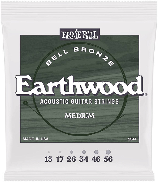 ERNIE BALL 2344 John Mayer Earthwood Bell Bronze Medium 13-56 - Струны для акустической гитары