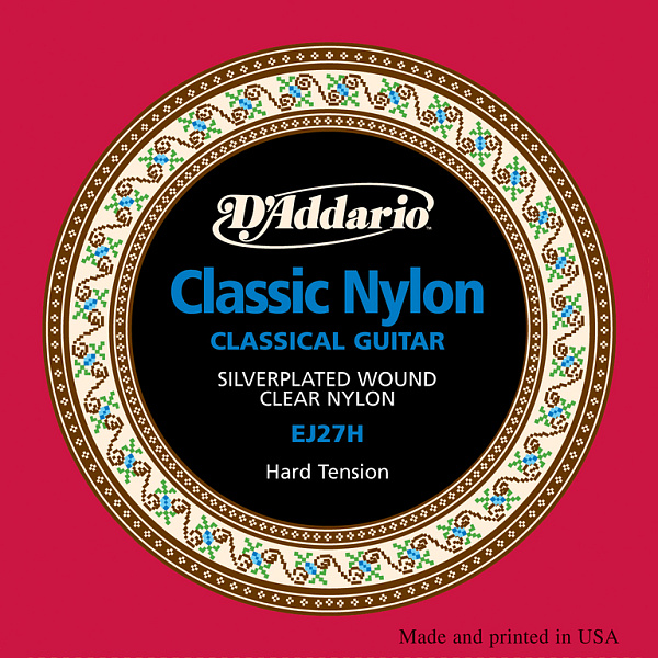 EJ27H CLASSIC Струны для классической гитары нейлоновые Student Hard D`Addario