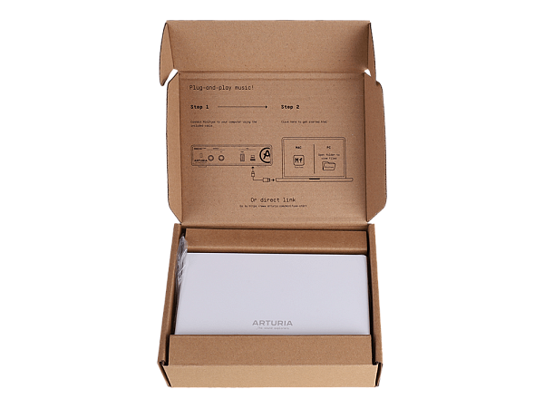 Аудиоинтерфейс USB [800111] Arturia [MiniFuse 1 White] 24бит/192кГц, комбинированный разъем XLR и 6.3 мм для записи инструментов и вокала с фантомным питанием 48 В, выходы на монитор (L/R Jack), выход для наушников