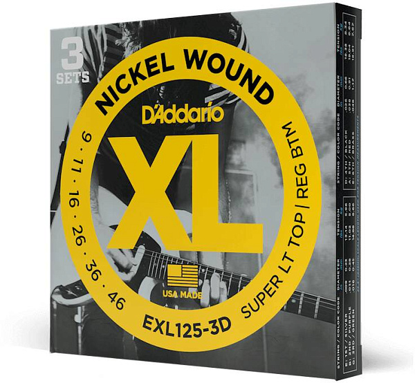 D'ADDARIO EXL125 3D - Струны для электрогитары