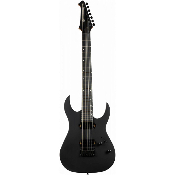 SPIRA S-407 MBK - Электрогитара Superstrat 7-ми струнная, цвет чёрный матовый