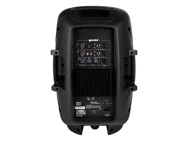 Акустическая система Gemini [AS-2112P] Активная, 2-х полосная, мощность RMS/Peak 750/1500 Вт, АЧХ 45-20000 Гц, Max SPL 108 дБ, динамики: 12" НЧ, 1" ВЧ, входы: 1/8" TRS AUX, RCA (L/R) AUX, 2xXLR микрофонные, 2x1/4" линейные, выходы: XLR Mix