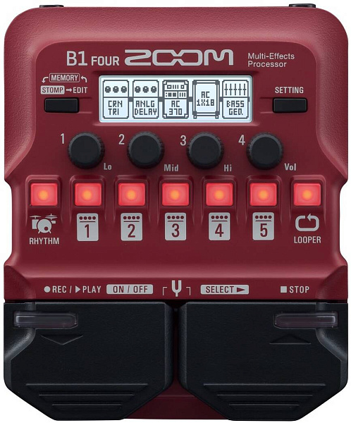 ZOOM B1 FOUR басовый процессор мультиэффектов