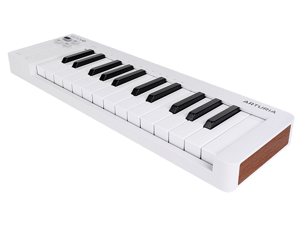 MIDI клавиатура [231511] Arturia [MicroLab 3 White] 25 клавиш, чувствительных к скорости нажатия, сенсорные полосы pitch и modulation, режим игры аккордами, разъем для подключения педали, type-c, ПО: Analog Lab Intro, Ableton Live Lite. Цвет - белый.