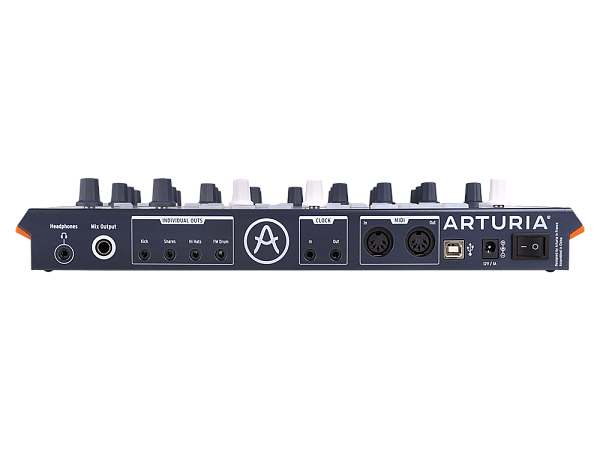 Микшер (драм машина) [561101] Arturia [DrumBrute Impact] аналоговый, 10 барабанов и перкуссии, 64-шаговый секвенсор, функции Swing, Step Repeat, Roller, Looper, 4x1/8" mini Jack выхода: стерео выход для наушников 1/8" mini Jack, 1/4" TRS Jack Mix Out, MI