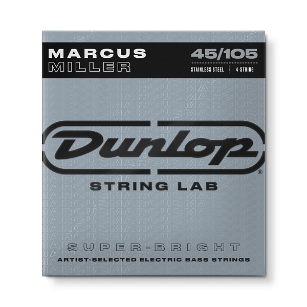 DBMMS45105 Marcus Miller Super Bright Комплект струн для бас-гитары, нерж.сталь, 45-105, Dunlop