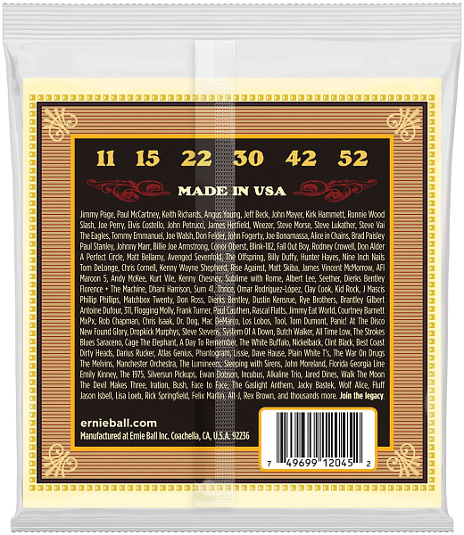 ERNIE BALL 2045 Earthwood Silk & Steel Soft 11-52 - Струны для акустической гитары