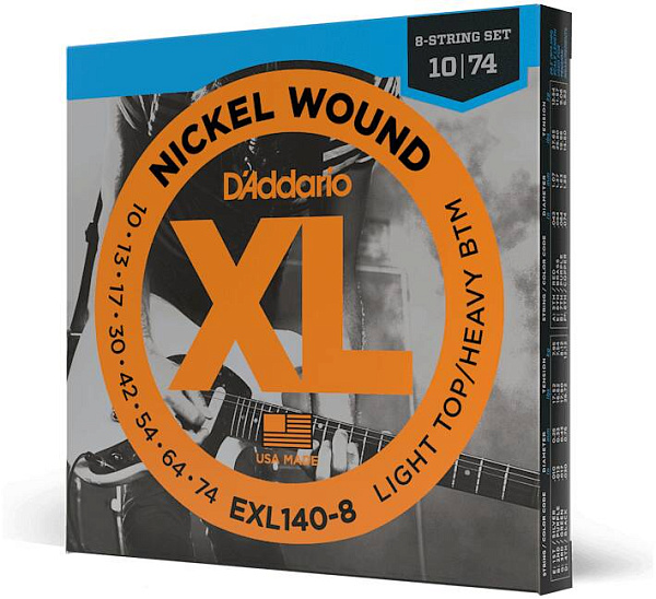 D'ADDARIO EXL140-8 - Струны для электрогитары 8-струнной